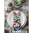 thumbnail image 2 of Navy Blue Butterfly 4th of July Cloth Napkins Set of 8 Reusable Dinner Napkins, Independence Day Red Star Cocktail Napkin Washable Table Napkins for Wedding/Holiday Party/Baby Shower 20"x20", 2 of 7