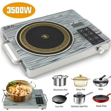 Electric Ceramic Stove,Portable Induction Cooktop, 3500W Sensor Touch Panel Countertop Burner Hot Plate for Cooking, Electric Stove with Plug LED Display, Black
