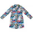 thumbnail image 2 of DC Comics Wonder Woman Comic Panel Print Girls Button-Up Pajama Shirt-Size 8, 2 of 3