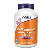 NOW Supplements, D-Mannose 500 mg, Non-GMO Project Verified, Healthy Urinary Tract*, 240 Veg Capsules