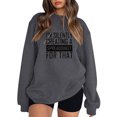 thumbnail image 2 of Fiaer Womens Sweatshirts Crew Neck Long Sleeve Pullover Letter Graphic Plus Size Loose Fit Fashion Comfort Tops Dark Gray L, 2 of 4