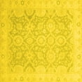 thumbnail image 1 of Ahgly Company Indoor Square Oriental Yellow Traditional Area Rugs, 4' Square, 1 of 4