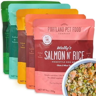Portland Pet Food Company Mixed Wet Dog Food Pouches Variety Pack - Human-Grade, Gluten-Free Dog Food Toppers And Meals For Small And Large Breeds - Fresh Dog Food Made In The Usa - 5-Multip