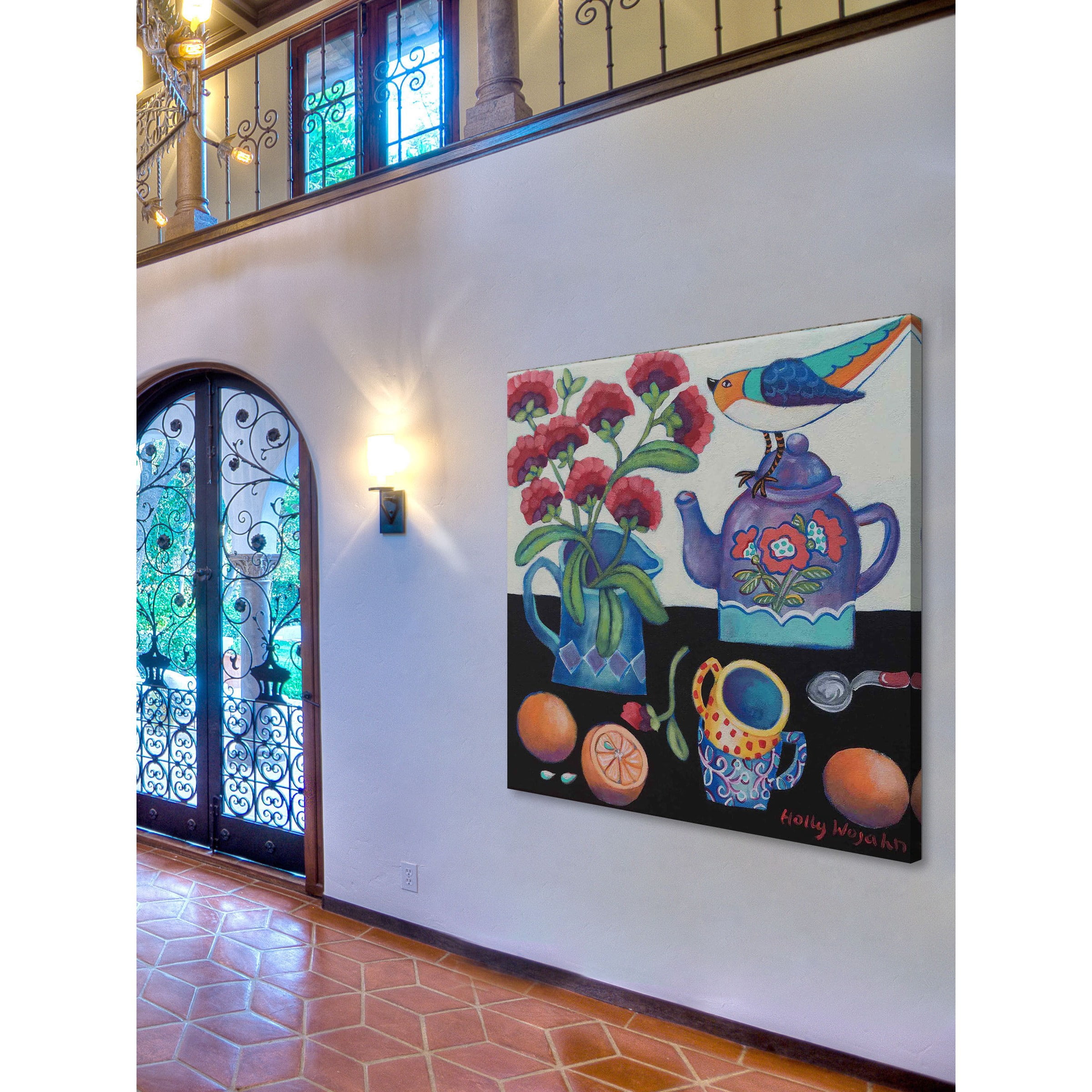 Marmont Hill "Tweet Tea" Painting Print on Canvas