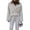 White, variant on Women Crop Pea Coat Wool Blend Office Work Lapel Collar Short Winter Jacket Trench Coat White XL