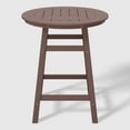 thumbnail image 3 of WestinTrends Malibu 5-Piece HDPE Outdoor Patio Dining Bar Bistro Table Set with Counter High Round Bar Stools, Dark Brown, 3 of 11