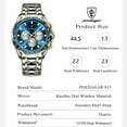 thumbnail image 2 of POEDAGAR Men's Sports Casual Quartz Watch Waterproof Luminous Date Chronograph Men's Watch Stainless Steel Men's Watch Men's Clock, 2 of 5
