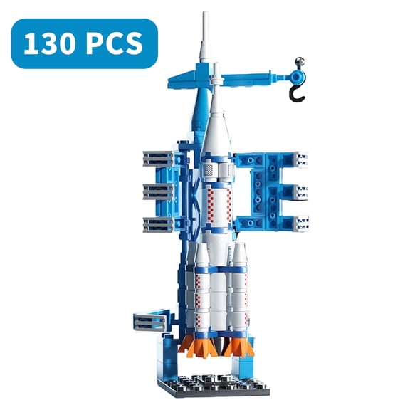 130PCS Building Blocks Toys for 6  Years Kids Gift Idea Life Space Exploration Shuttle Toys, Space Toy Space Launcher for Boys Girls