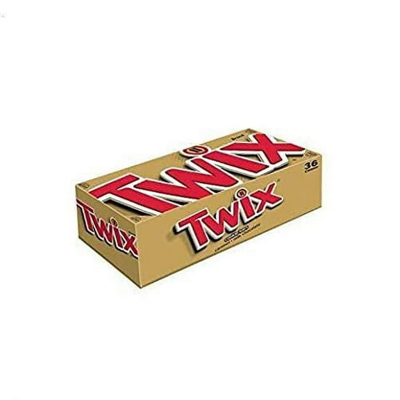 Twix Caramel Cookie Full Size Bulk Chocolate Candy Bars - 36ct