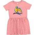 thumbnail image 3 of Inktastic Blue and Gold Macaw Parrot Girls Toddler Dress, 3 of 5