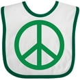 thumbnail image 3 of Inktastic Green Symbol Peace Sign Boys or Girls Baby Bib, 3 of 4