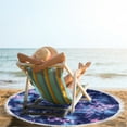 thumbnail image 5 of FastXmas Microfiber Round Beach Towel, 61" Colorful Tie Dye Double-Sided Beach Blanket with Tassels, Sand Free Lightweight Circle Bath Towels Quick Dry Water Absorbent Pool Towel Soft Picnic Mat, 5 of 5