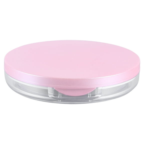 Topbathy 2Pcs Plastic Powder Box with Puff for Women Travel Use