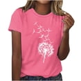 thumbnail image 1 of Fankiway T-Shirt Imprimé pour Femmes Col Rond Manches Courtes Haut Manches Courtes Hauts pour Femmes Liquidation Chemises pour Femmes Manches Courtes, 1 of 2