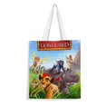 thumbnail image 1 of Lion Guard Bolso de tela con estampado de lienzo para mujer, bolsa de compras reutilizable y estética, con cremallera interior, regalo para mujer, 35 × 40 cm., 1 of 6