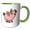 Green/White, variant on 3drose, Funny Cool Funky Pink Pig Cartoon, 11oz Mug