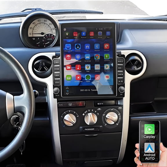 Eforcase Car Stereo Radio for Scion xB 2004-2006, Android 15 Head Unit with Wireless CarPlay Android Auto, 9.7" Touch Screen Bluetooth Car Radio with GPS WiFi FM RDS HD Backup Camera