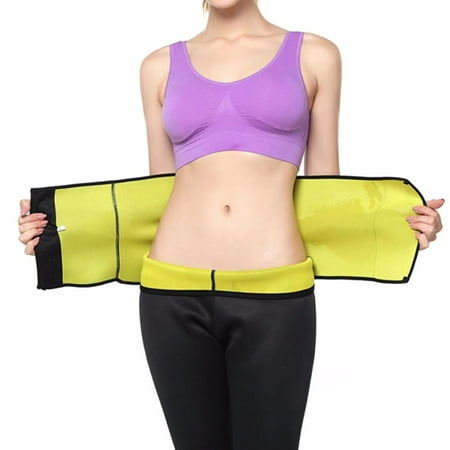 Neoprene Womens Ab Shaper Adjustable Belt Velcro Waist Trimmer Sweat Slimming Belt for Weight Loss by Kaneesha (The Best Ab Workout For Females)