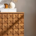 thumbnail image 4 of Walker Edison Boho Geometric Storage Wood Sideboard, Caramel, 4 of 25