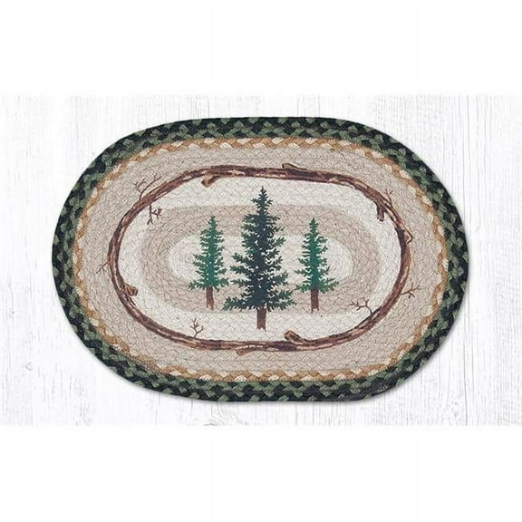 Capitol Importing 48-116TT 13 x 19 in. Tall Timbers Oval Printed Placemat