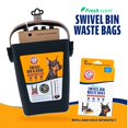 thumbnail image 3 of Petmate Arm & Hammer Swivel Bin & Rake Pooper Scooper Waste Management System (2 Bonus Heavy Duty Handle Tie Waste Bags Included for Premium Odor Control), 3 of 8