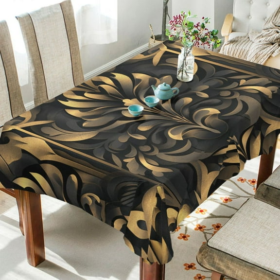 BZSMCE Square Tablecloth Classical Design Flower Print Pattern Tableclothes