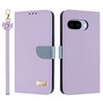 thumbnail image 2 of Crossbody Wallet Case for Google Pixel 9A, Magnetic Closure Shoulder Strap & Wrist Strap PU Leather Flip Stand Case with Card Holder RFID Blocking Cash Purse Phone Cover for Women,Purple, 2 of 12