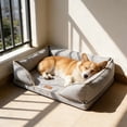 thumbnail image 7 of Dog Bed for Cats & Dogs with Reversible Removable Cover, Non-Slide Bottom & Machine Washable Pad, Suitable for Crate Floor Travel, 17.7x15x5.5in by MPOISVA, 7 of 7