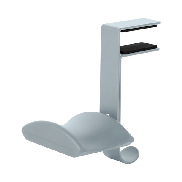 Soporte para auriculares Soporte para auriculares para juegos Gancho para auriculares inalámbricos con cable y abrazadera ajustable, gris Methold EL001429-02