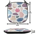 thumbnail image 5 of Scallop Chair Seating Cushion Set of 6, Delicate Hand Drawn Colorful Shells Marine Nautical, Seat Pads for Office with Anti-slip Backing, 16"x16", Multicolor, by Ambesonne, 5 of 7