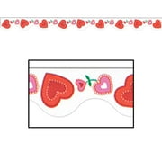 Beistle 12 Valentines Day Heart Room Wall Border Trim Scene Setter Decal Decoration