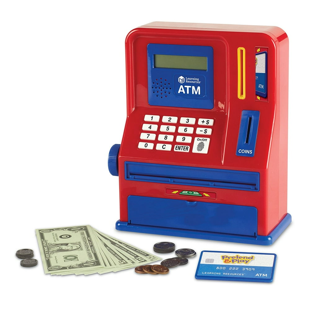 Learning Resources Pretend & Play Teaching ATM Bank, Cash Register for