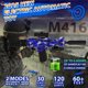 thumbnail image 3 of Pistola de espuma automática de juguete con mira telescópica, lanzador de dardos eléctrico con 120 dardos de espuma para pistolas, gafas protectoras, tecnología Air Pocket, juego de tiro al aire libre, 3 of 9