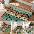thumbnail image 6 of Teal Dog Paws 2x3 Door Mat Rug, Farmhouse Vintage Modern Green Brown Wood Non-Skid Rubber Backing Large Rectangle Rugs - Living Room Bedroom Home Office, Indoor Floor Mat Carpets Washable Rug, 6 of 9