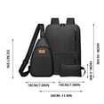 thumbnail image 2 of FYTPOV Laptop Backpack,Cross Body Bag and Wallet Set of 3, Stylish Backpack with USB Charging Port, Large Capacity Backpack, Practical Travel Backpack, 2 of 5