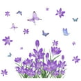 thumbnail image 4 of Ventana de verano se aferra a ventanas de vidrio, calcomanías de ventana de flores de mariposa para decoración de ventanas de vidrio decoración del hogar, 4 of 7