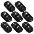 thumbnail image 1 of SPRING 8 Pcs Rouleaux Auto-Adhésifs pour Meubles Roues en Acier Inoxydable 5x 2,8 cm Rotation 360° Accessoires de Quincaillerie Maison Noir, 1 of 8
