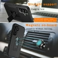 thumbnail image 5 of Xhy Samsung Galaxy A54 5G Case with Screen and Lens Protector and Magnetic Car Mount Kickstand Military Grade Full Body Double Layer Drop Rugged Durable for Galaxy A54 5G Phone - Black, 5 of 11