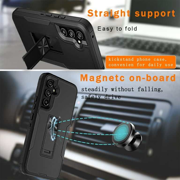 SEFING Case for Samsung A54 Phone Case Samsung Galaxy A54 5G Case with  Camera Lens Cover, with Ring Holder Kickstand, fit Magnetic Car Mount, for