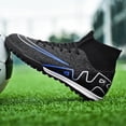thumbnail image 5 of Tacos de fútbol profesionales para hombres, botas de fútbol de tobillo alto, TF/FG, entrenamiento al aire libre, puntas largas, césped, Futsal, antideslizante, ultraligero, 5 of 5