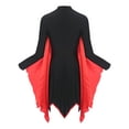 thumbnail image 5 of CHICTRY Womens Victorian Vampire Queen Dress Gothic Batwing Sleeve Bodycon Dresses Black&Burgundy L, 5 of 6