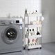 thumbnail image 3 of Organizador de almacenamiento de metal rodante Zimtown 4 niveles Carro utilitario móvil color blanco, 3 of 6