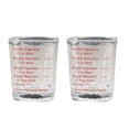 thumbnail image 4 of 2Pcs Espresso Measuring Glasses with Scale, Transparent, Multipurpose 2 Ounce/60 ml, Liquid Heavy Glass Cup for Party, 4 of 8
