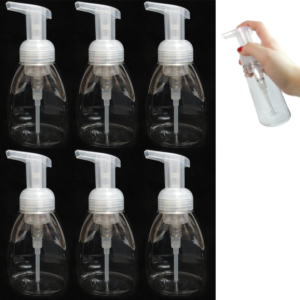 Empty Clear Plastic Bottles White Pump Container Foaming Hand Soap Dispenser 