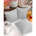 26x26 Outdoor Pillow Covers Set of 2 Grey Snowflake Christmas Outdoor