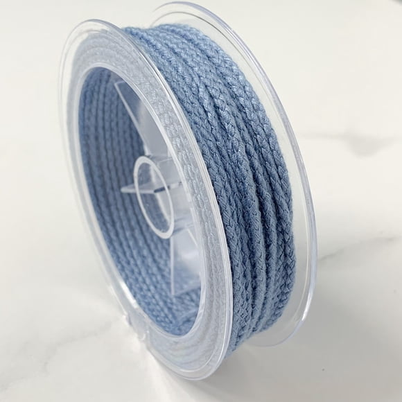 Nvzi Cuerda de algodón con escamas de dragón de 2 mm, cuerda de algodón tejida para hacer cuerdas hechas a mano, borlas, pulseras de nudos tejidos y cuerdas colgantes, azul B