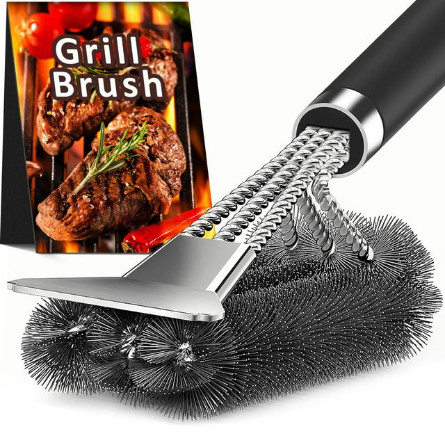 Cepillo para parrilla Inscape Data con mango ajustable de 45 cm, limpiador para BBQ
