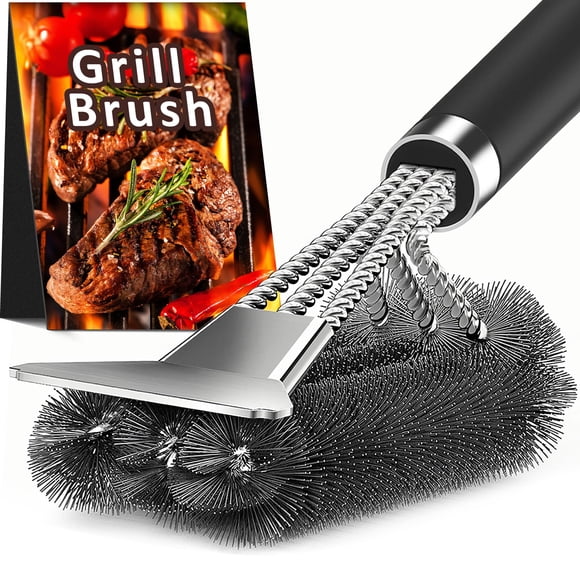 Cepillo para parrilla Inscape Data con mango ajustable de 45 cm, limpiador para BBQ