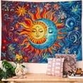 thumbnail image 4 of Gojian Yellow Sun and Moon Tapestry Vintage Indie Boho Tapestry Wall Hanging with Sunflowers Butterfly Moth Constellation Aesthetic Wall Tapestries for Bedroom Dorm Living Room, 4 of 6