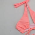 thumbnail image 4 of asdoklhq Swimsuits for Women Plus Size,Solid ColorBikini Chest Pad Swimsuit Beachwear Set, 4 of 5